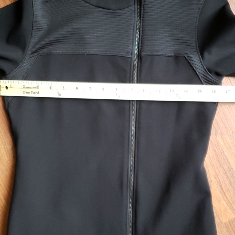 The Base Black Off Center Zip Jacket Sz M - Picture 6 of 8